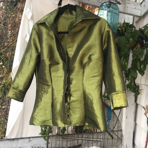 💫✨🌜Green or Gold Space Witch Pinup Blouse🌛✨💫 - Picture 4 of 6